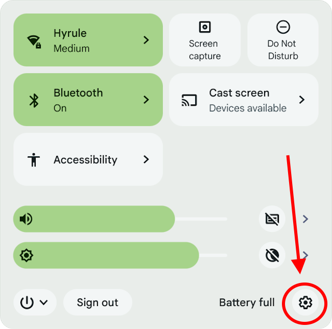 Click on the Settings icon